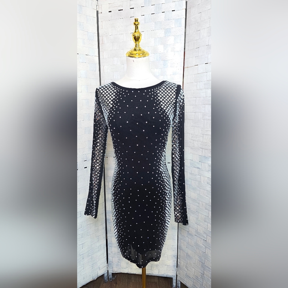 Symphony Black Mini Dress - Picture 5 of 11